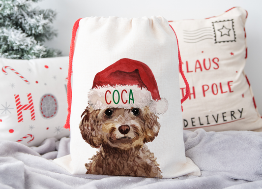 Personalised Cockapoo Christmas Sack
