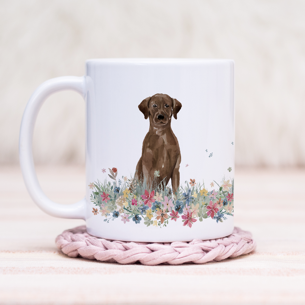 Labrador Floral Wrap Mug