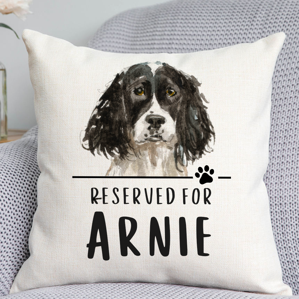 Springer Spaniel Reserved For Dog Cushion