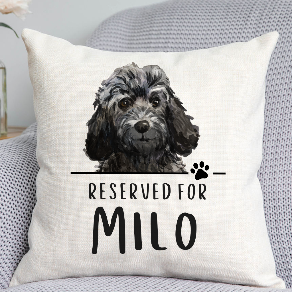 Cockapoo Reserved For Dog Cushion