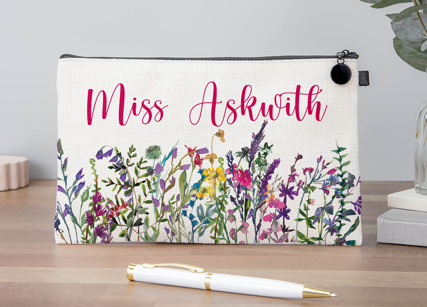 Wildflower Teacher Pencil Case