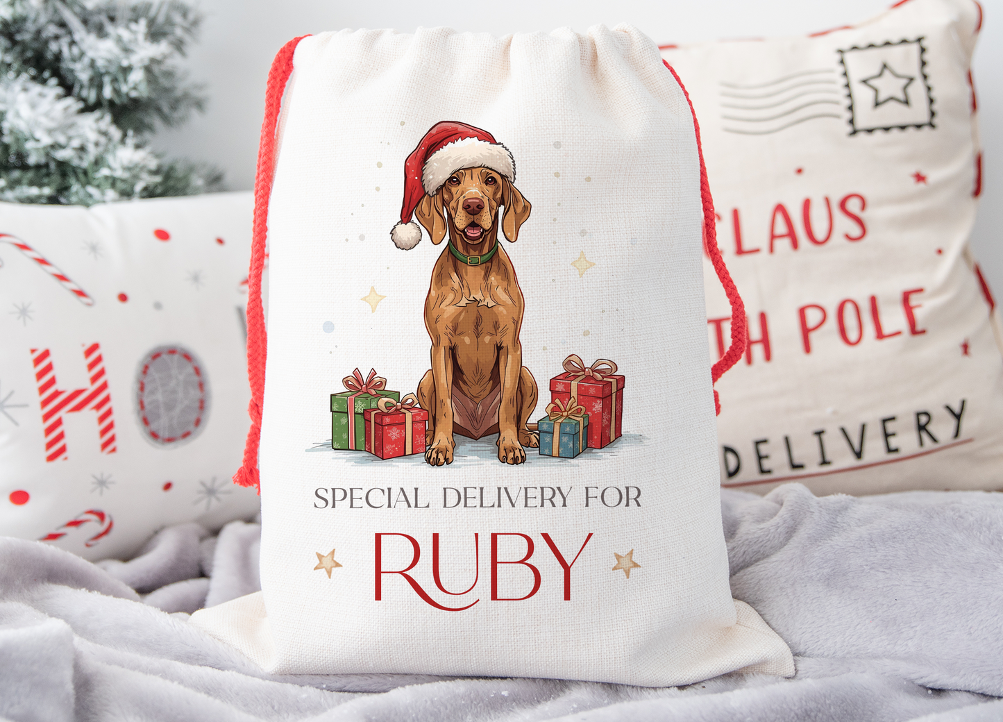 Vizsla Christmas Sack