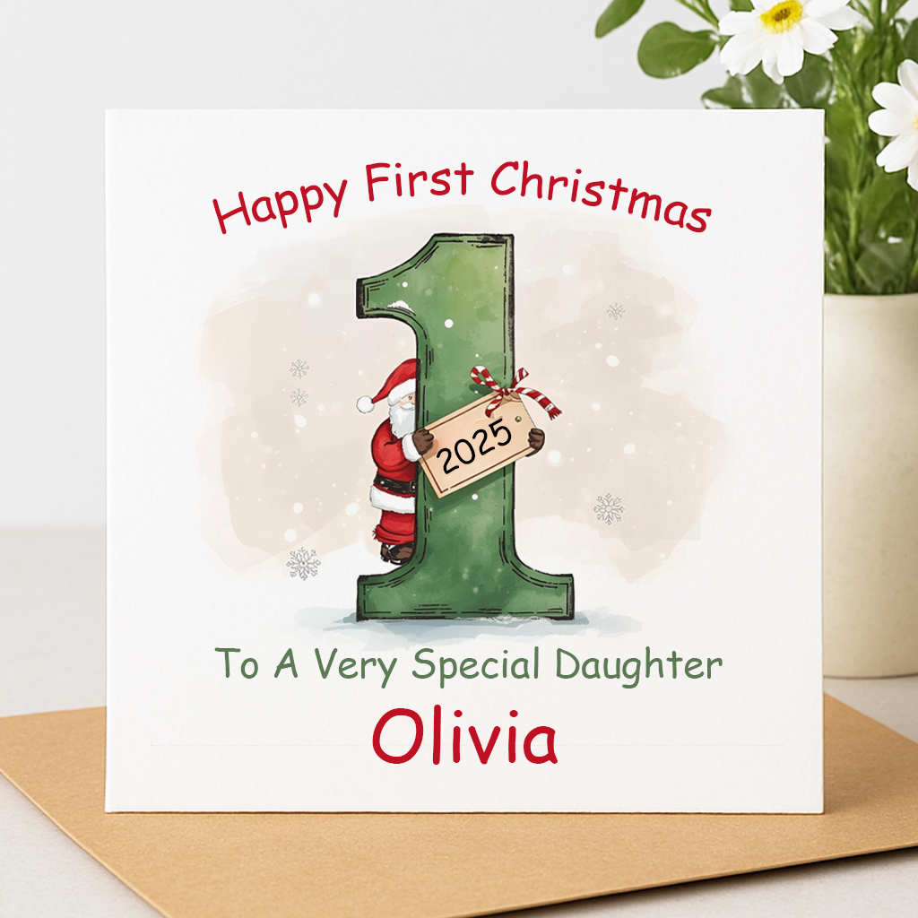 Personalised 1st Christmas Card