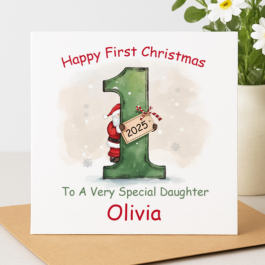 Personalised 1st Christmas Card