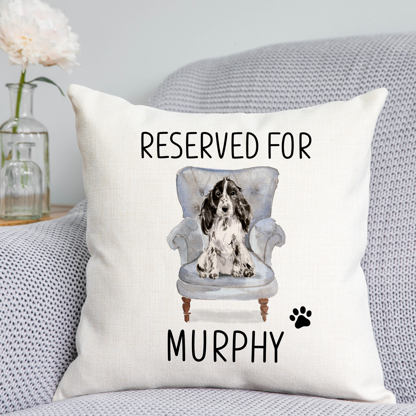 Cocker Spaniel Reserved For Dog Cushion