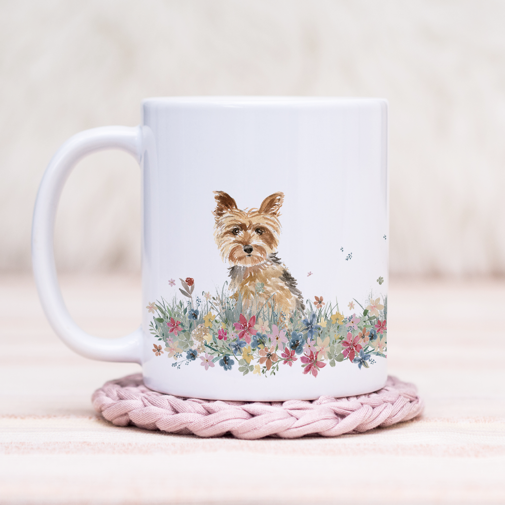 Yorkshire Terrier Floral Wrap Mug