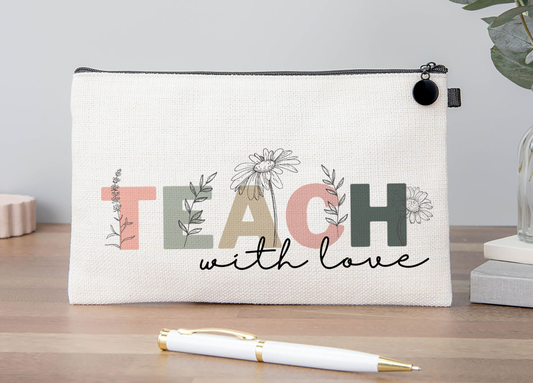 Teach With Love Pencil Case
