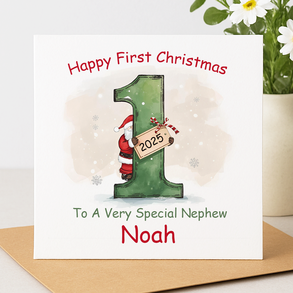 Personalised 1st Christmas Card