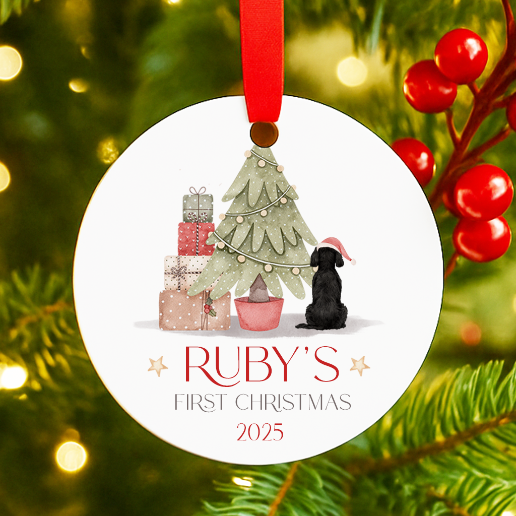 Personalised Dog First Christmas Ornament