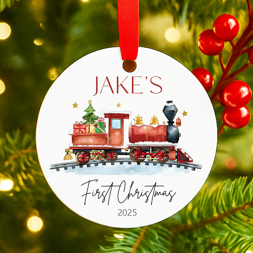 Train 1st Christmas Ornament