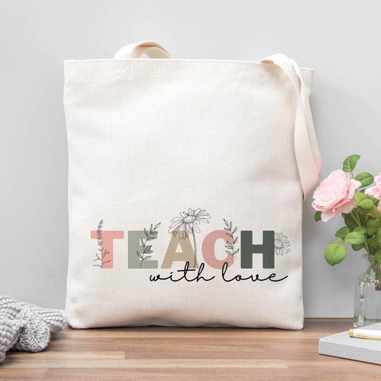 Teach With Love Tote Bag