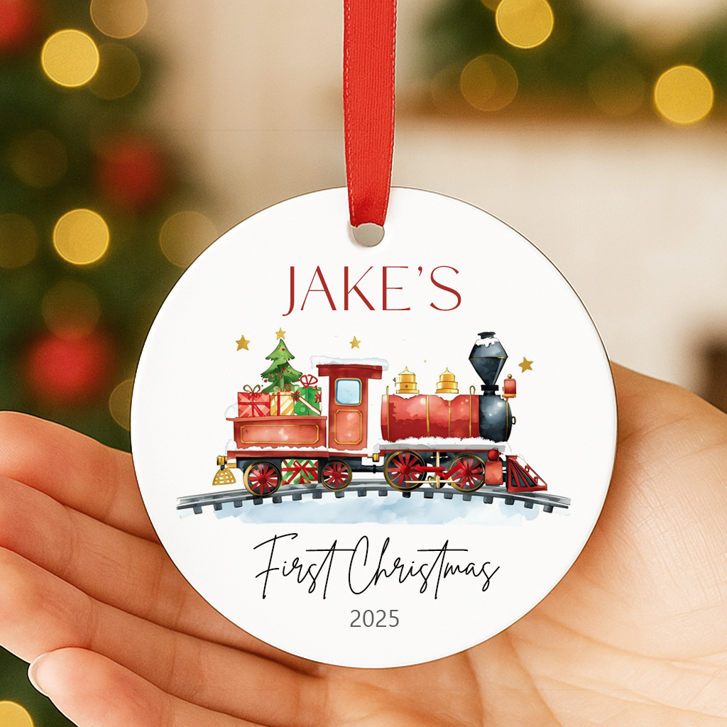 Train 1st Christmas Ornament