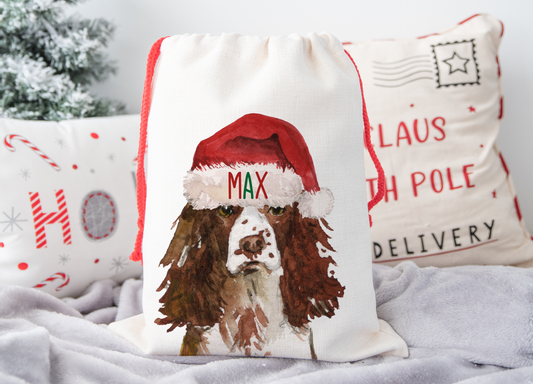 Personalised Spaniel Christmas Sack