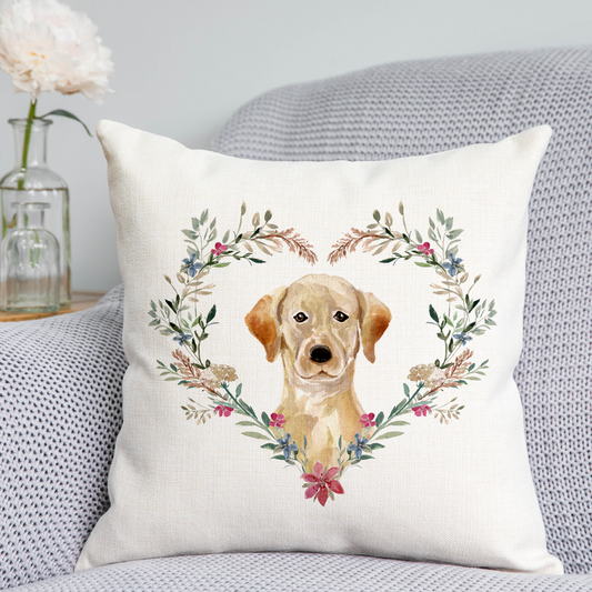 Floral Labrador Cushion