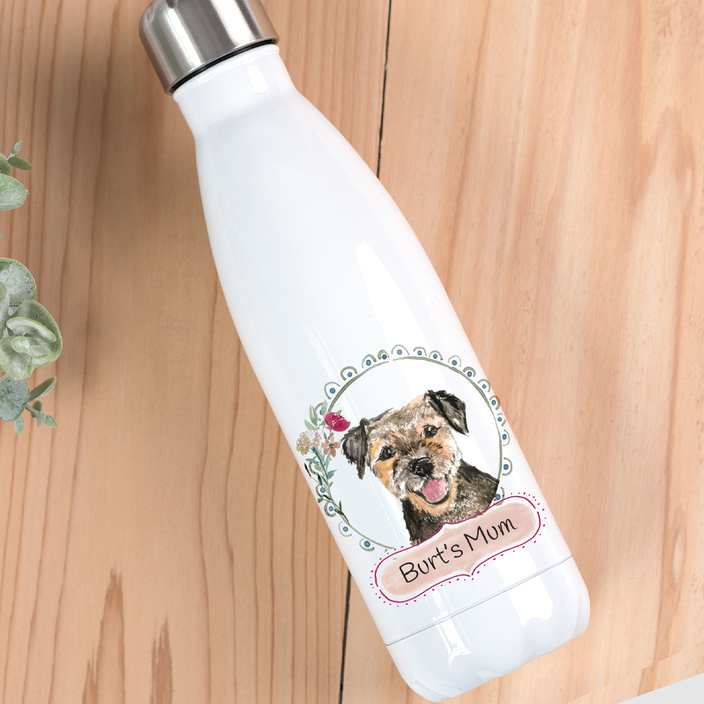 Personalised Border Terrier Drinks Bottle