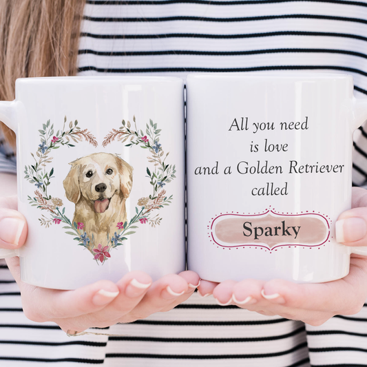 Love and a Golden Retriever Mug