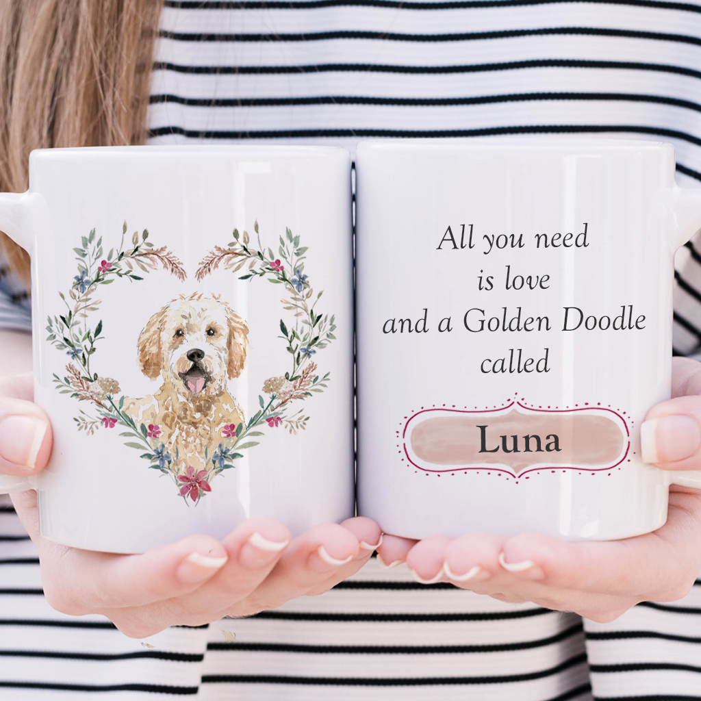 Love and a Golden Doodle Mug