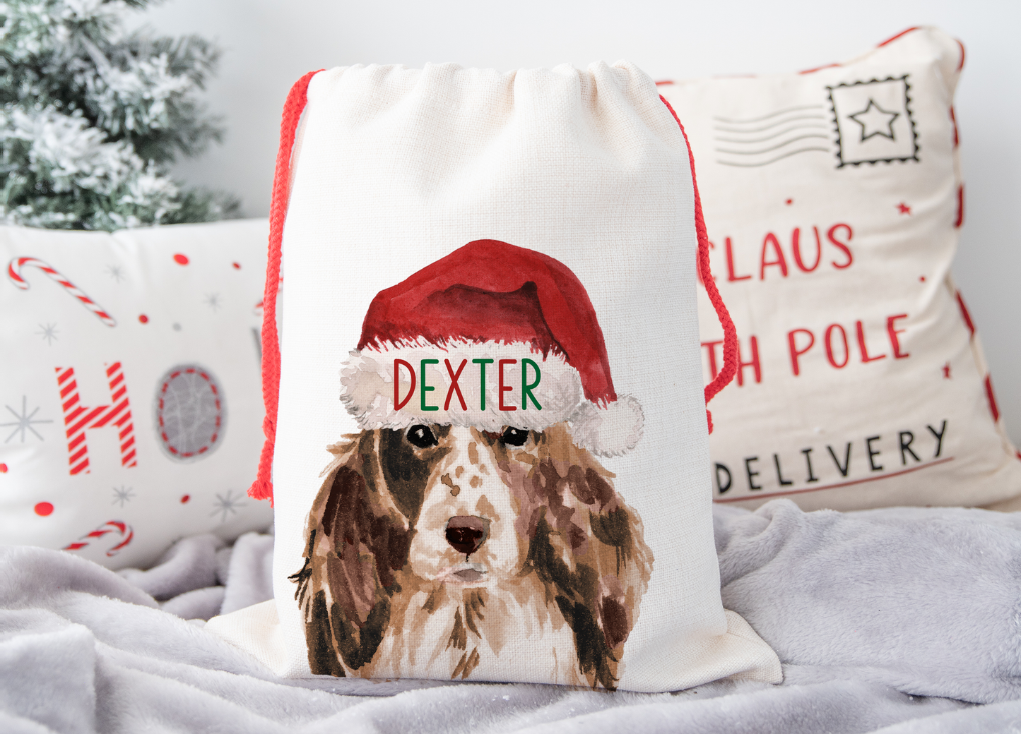 Personalised Spaniel Christmas Sack