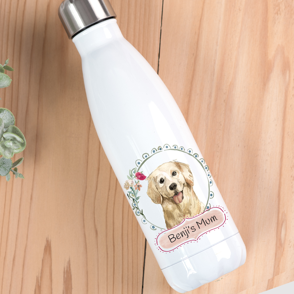 Personalised Golden Retriever Drinks Bottle