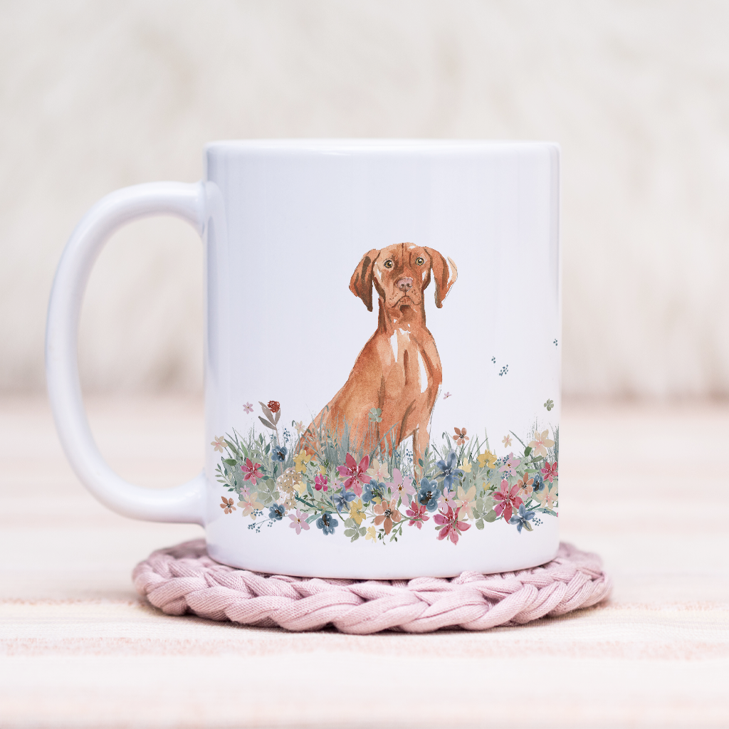 Vizsla Floral Wrap Mug