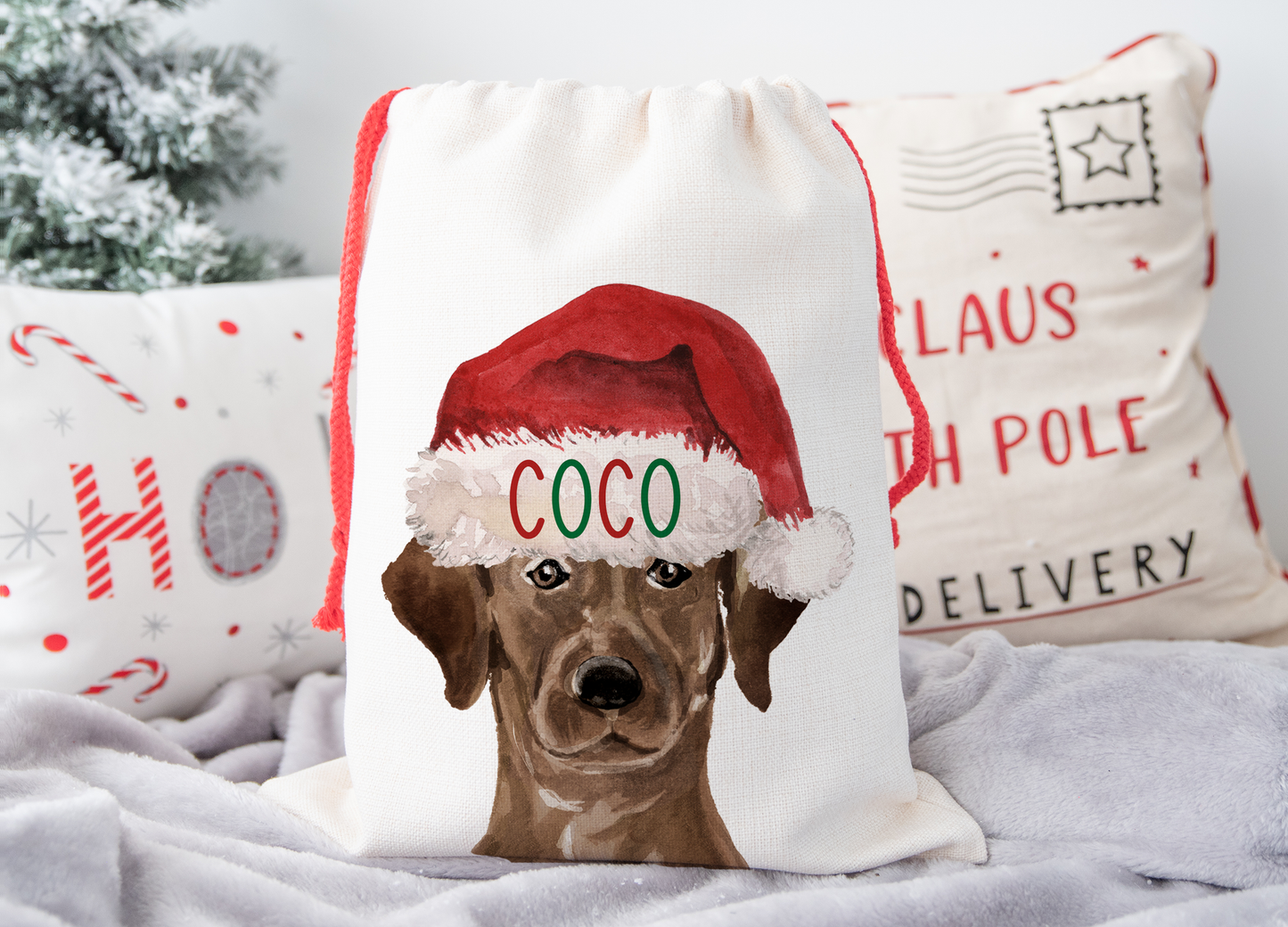 Personalised Labrador Christmas Sack