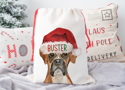 Personalised Boxer Christmas Sack