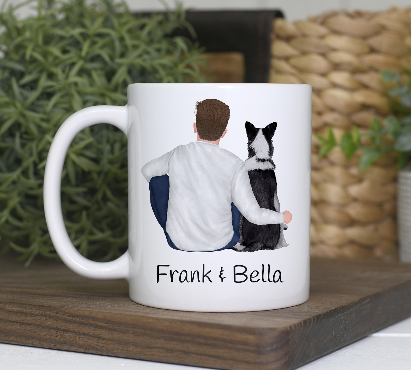 Customisable Man & Dog Mug