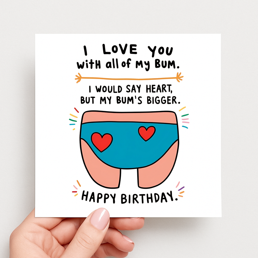 I Love You With All My Bum Card