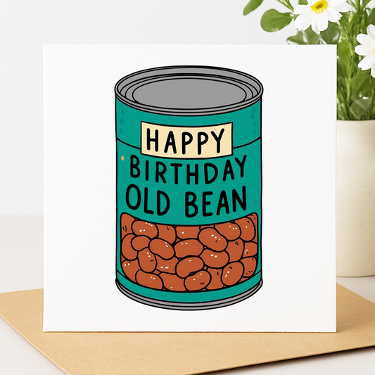 Happy Birthday Old Bean card