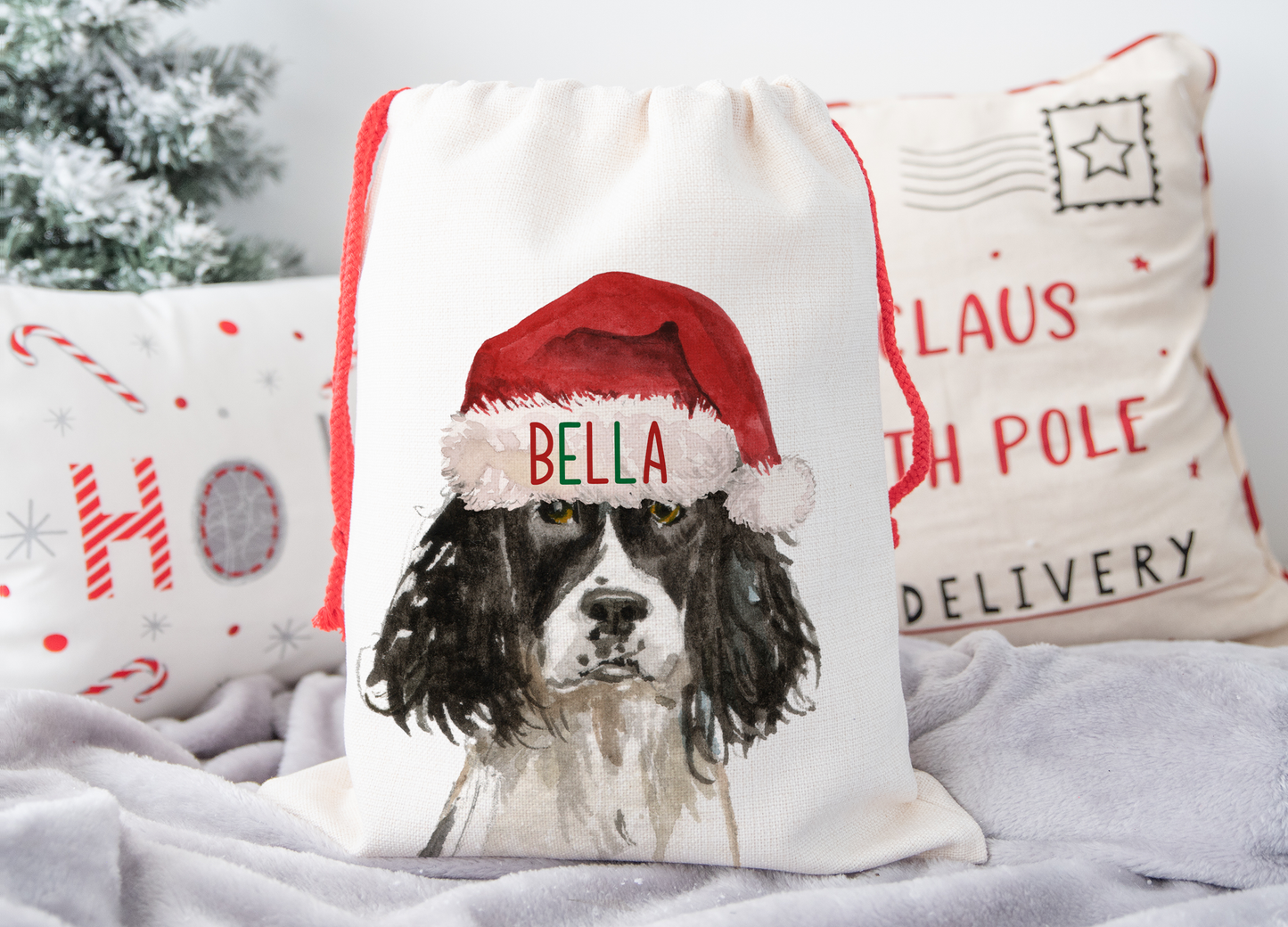 Personalised Spaniel Christmas Sack