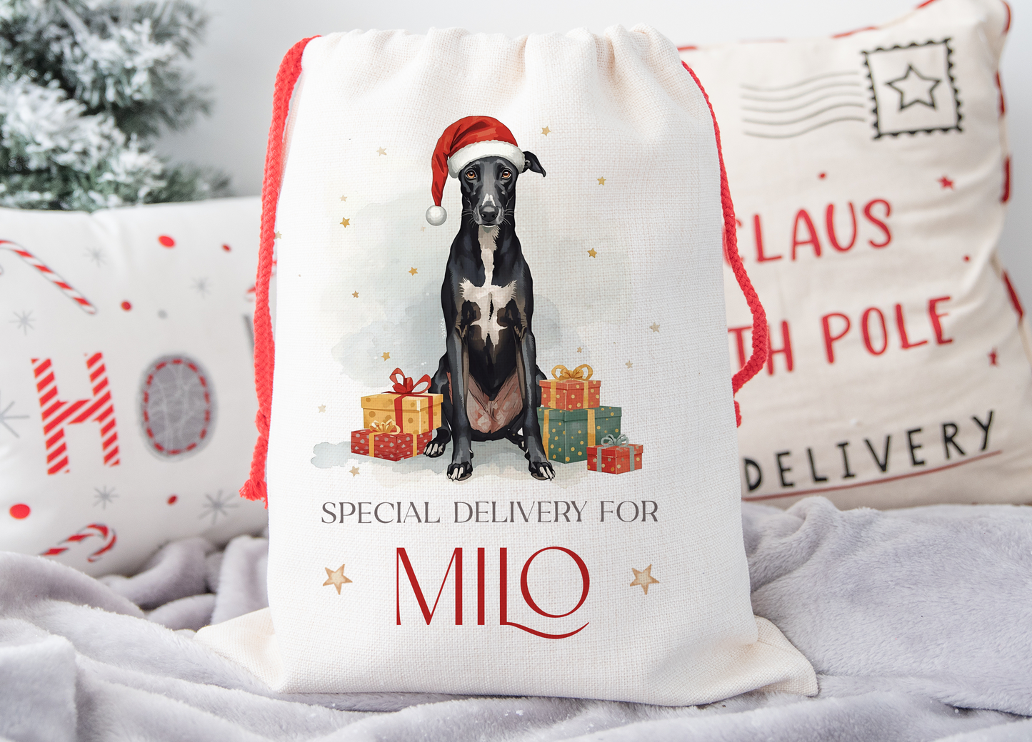 Greyhound Christmas Sack