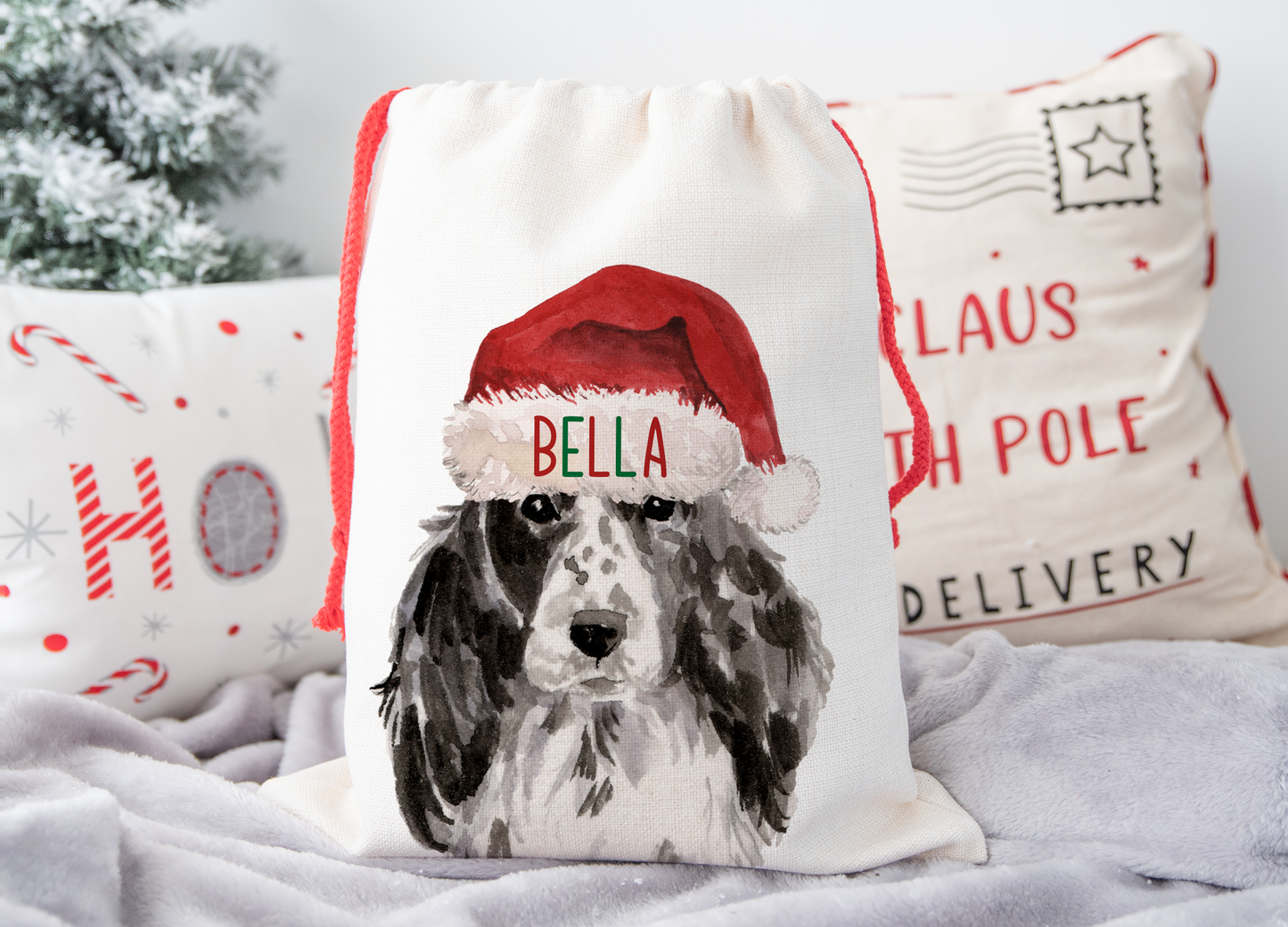 Personalised Spaniel Christmas Sack