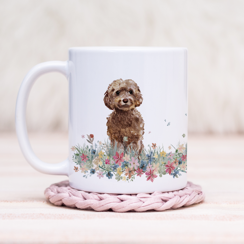 Cockapoo Floral Wrap Mug