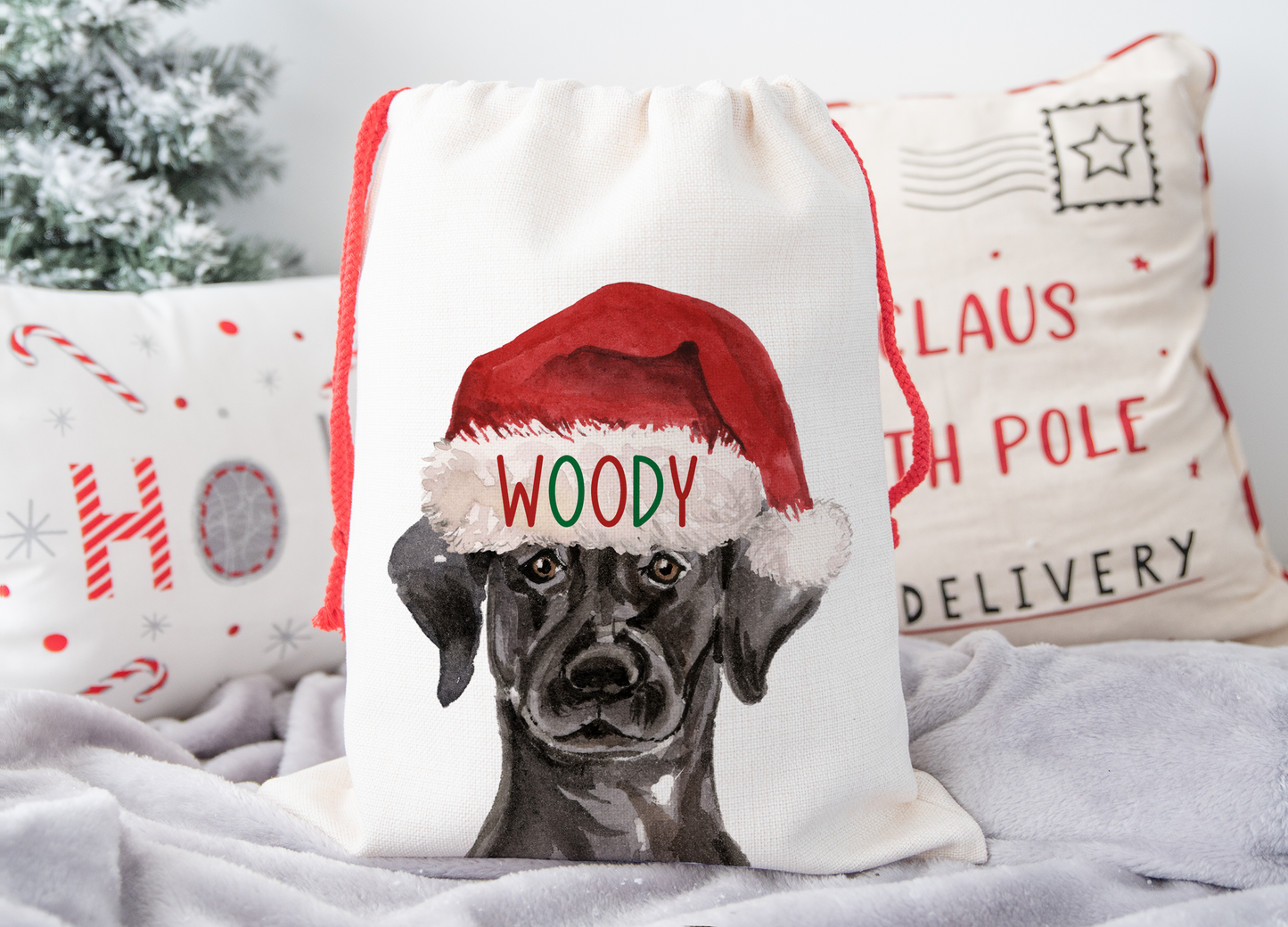 Personalised Labrador Christmas Sack