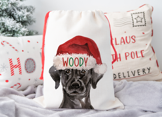 Personalised Labrador Christmas Sack