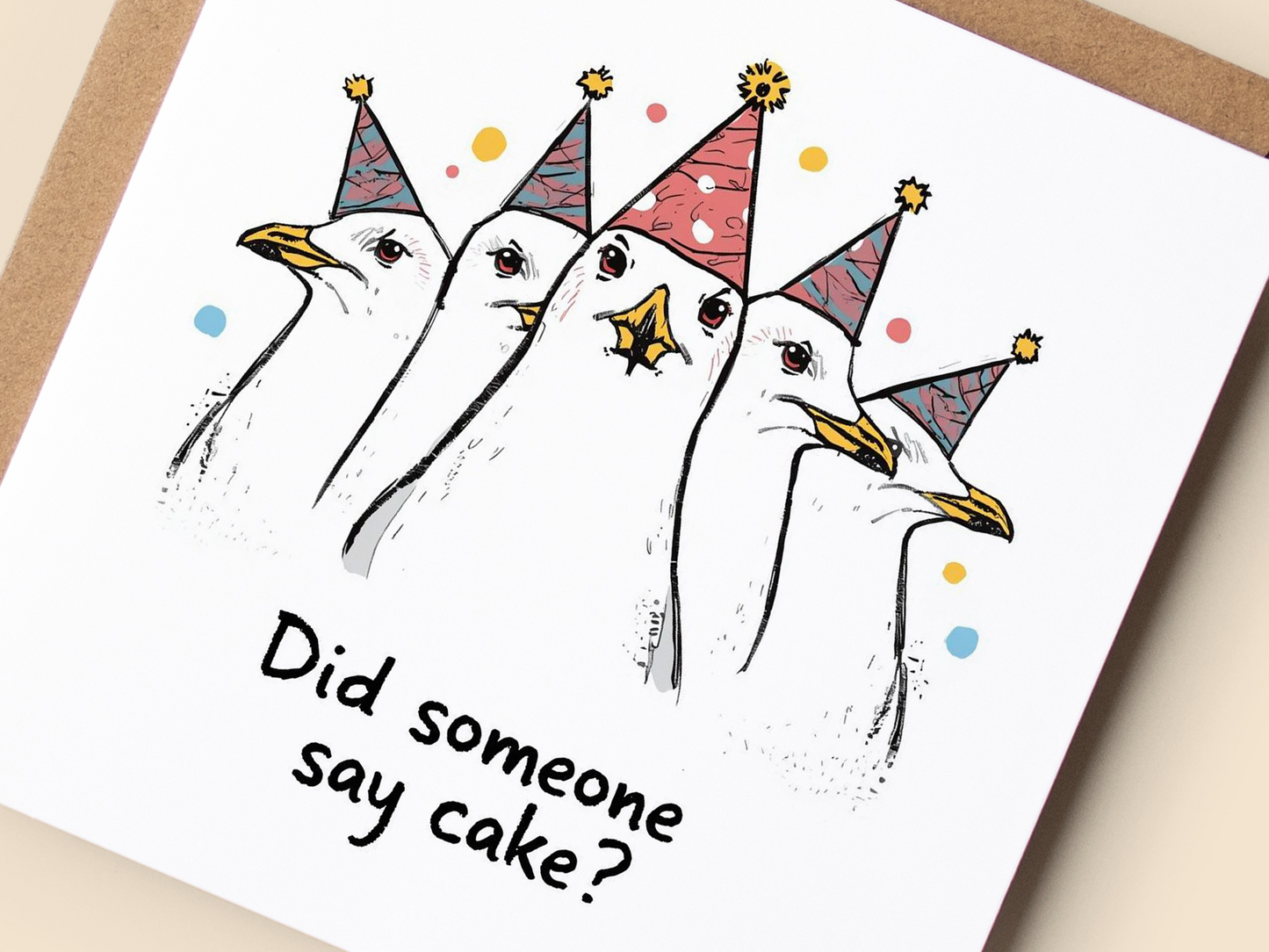 Funny Seagull Birthday Card
