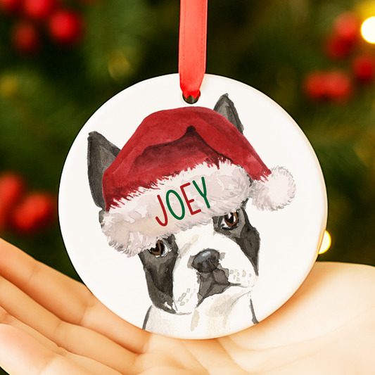 Boston Terrier  Christmas Decoration