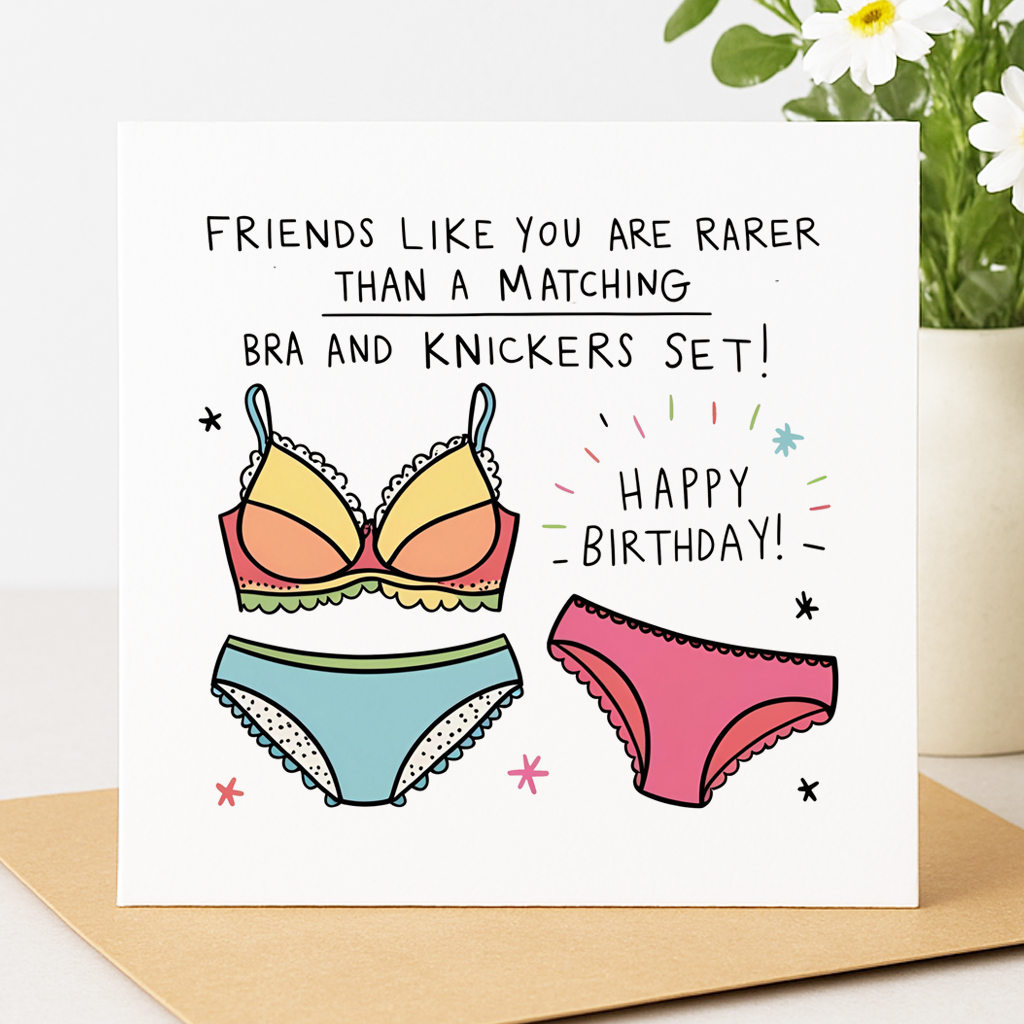 Friends Like You Are Rarer Than a Matching Bra and Knickers Set birthday card