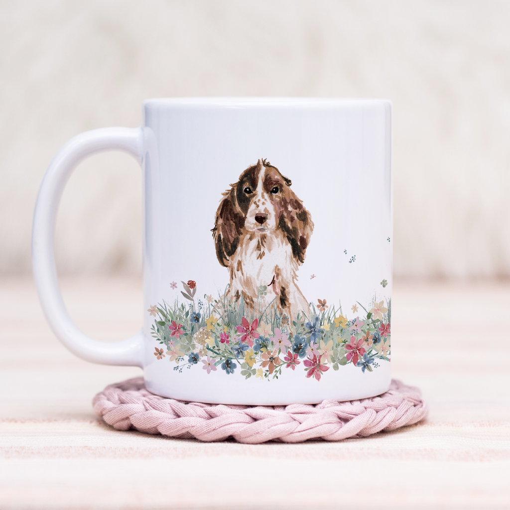 Cocker Spaniel Floral Wrap Mug