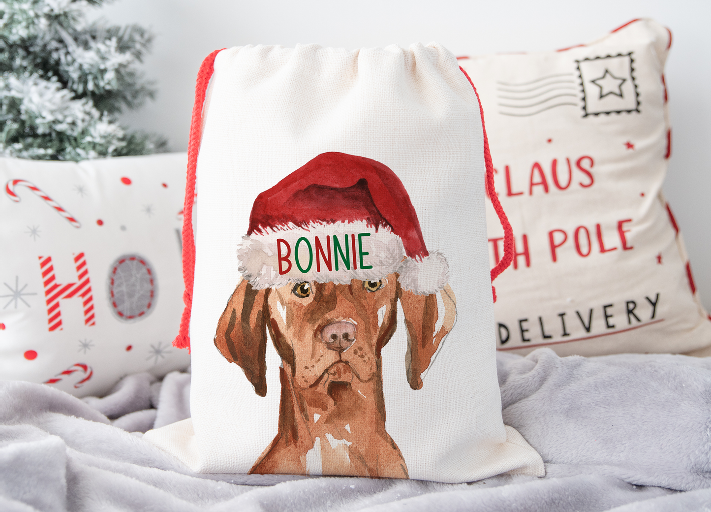 Personalised Vizsla Christmas Sack