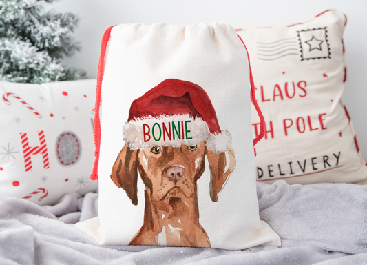 Personalised Vizsla Christmas Sack