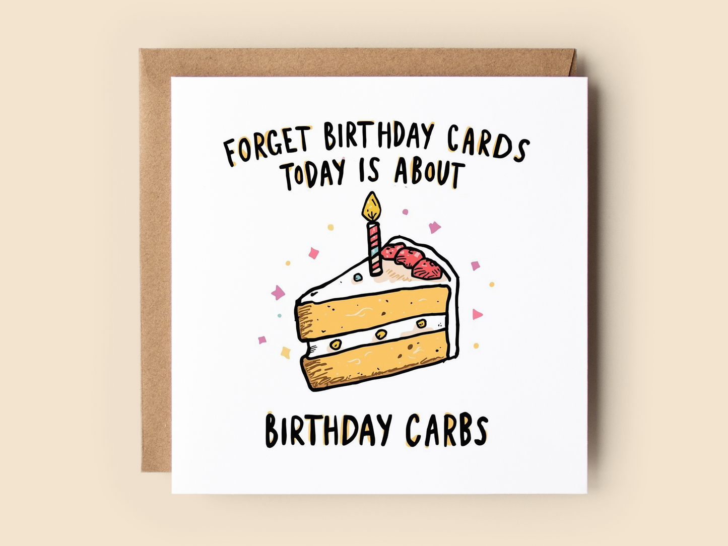 Funny Cake Birthday Card