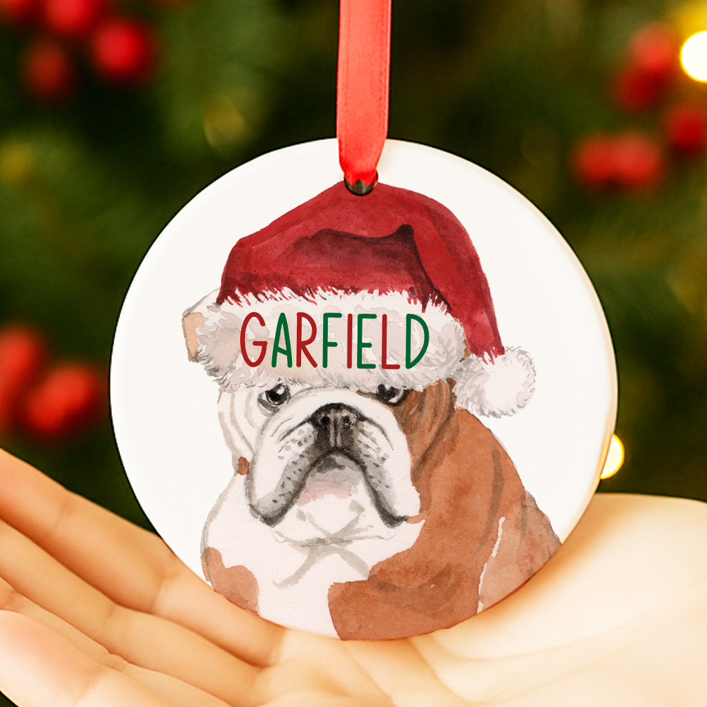 Bulldog Christmas Decoration
