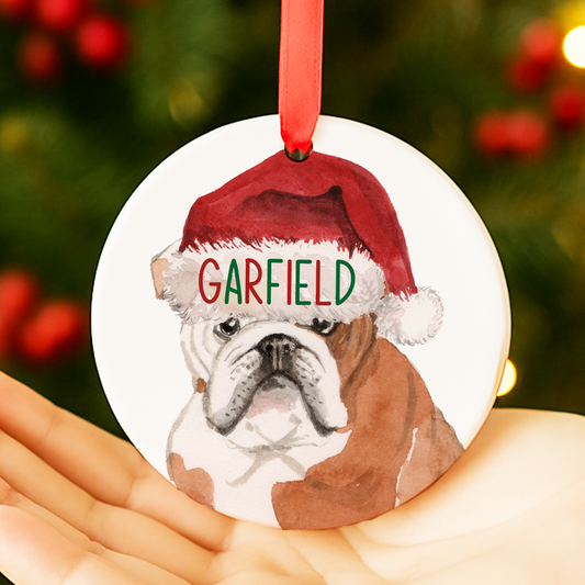 Bulldog Christmas Decoration