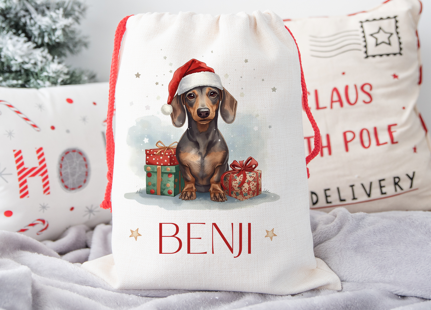 Dachshund Christmas Sack