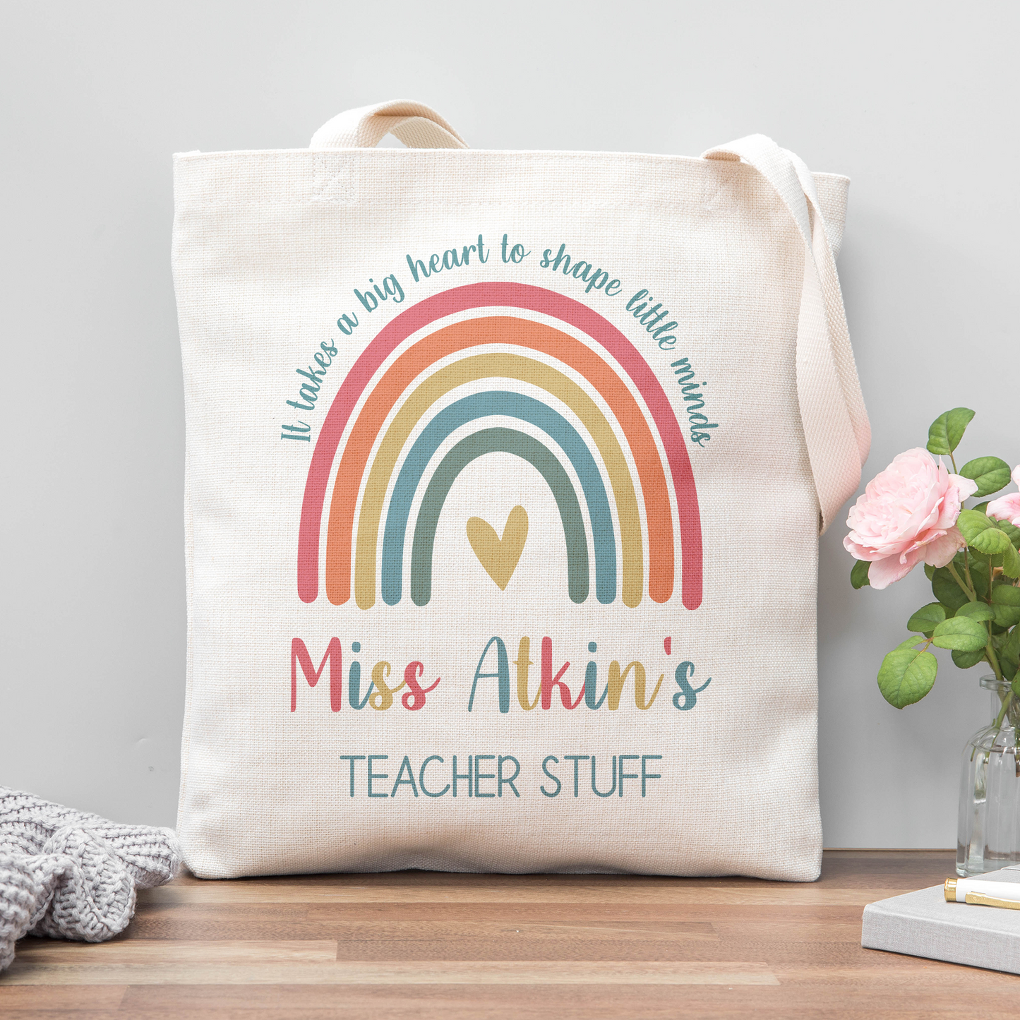 Big Heart Teacher Tote Bag