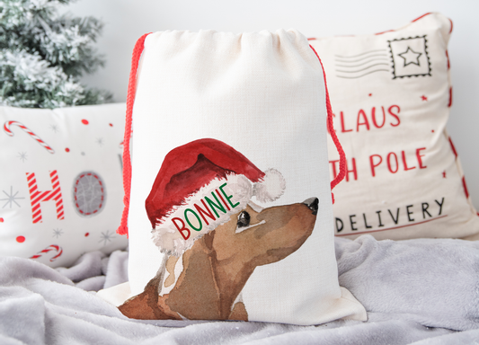 Personalised Dacshund Christmas Sack