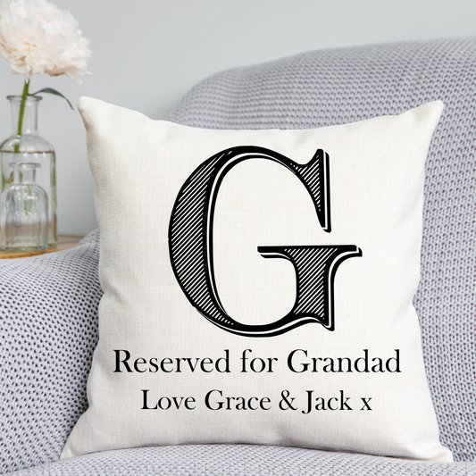 Reserved For Grandad Cushion