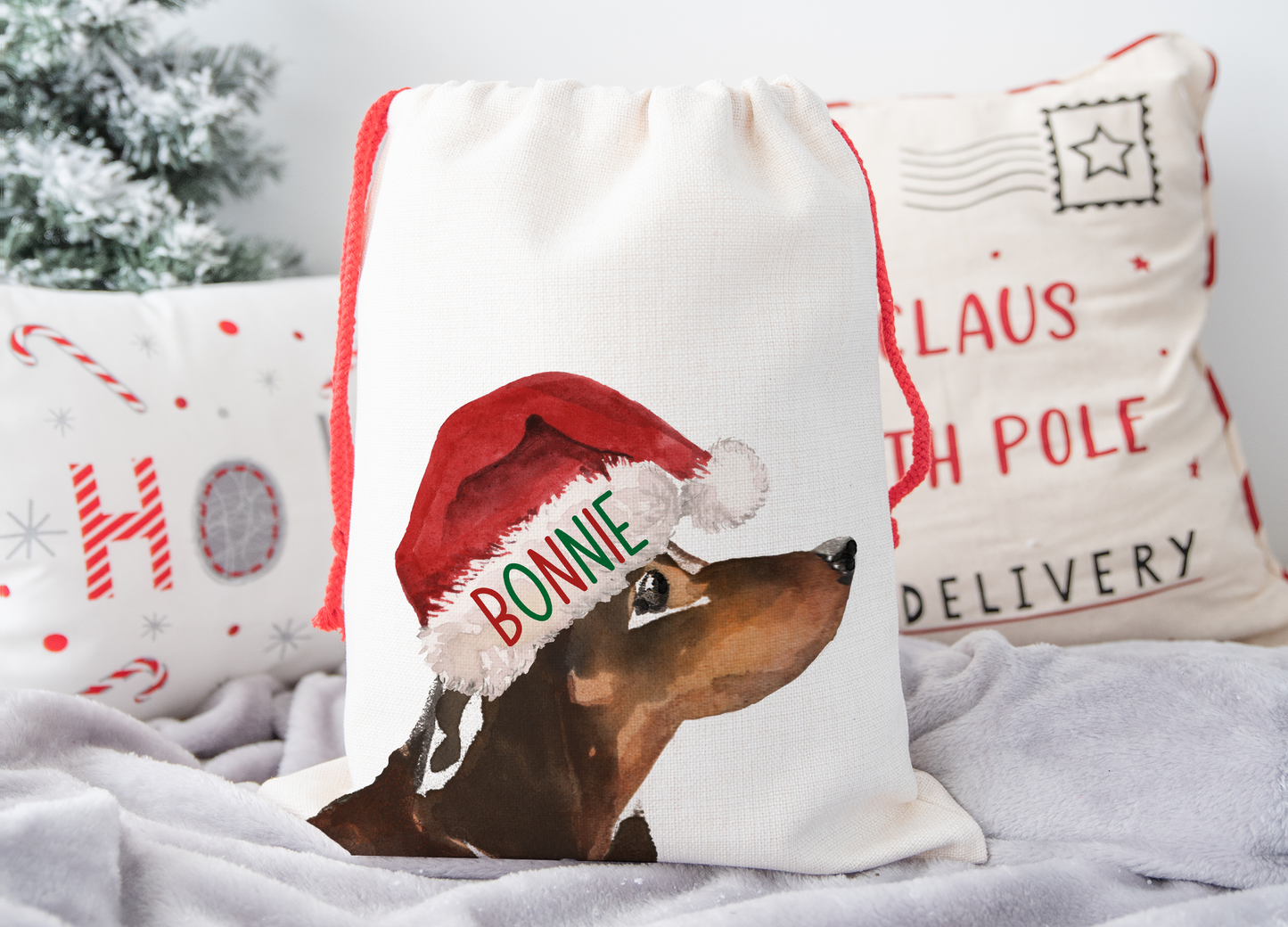 Personalised Dachshund Christmas Sack