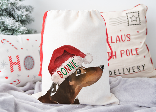 Personalised Dachshund Christmas Sack